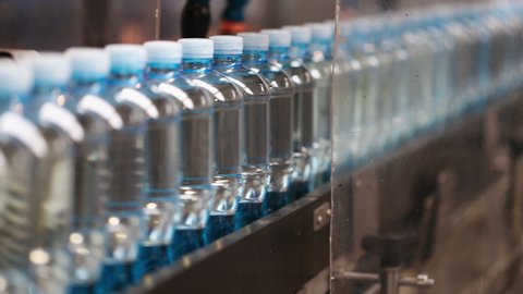 Bottling plant - Water bottling line for processing and bottling pure
