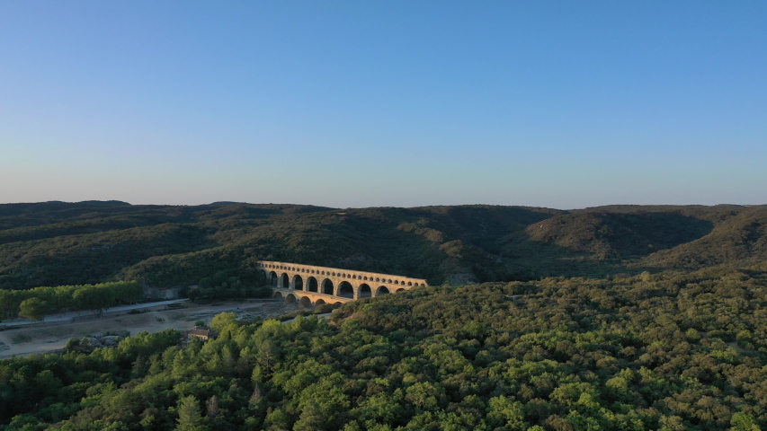 Pont du Gard aerial video