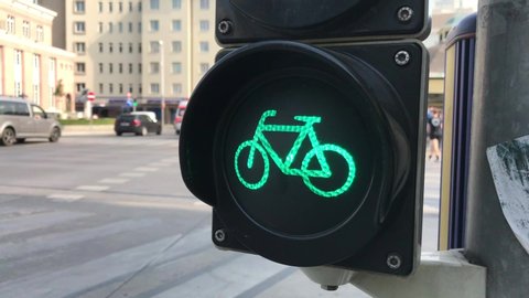 Traffic light bike sign Vienna, Austria