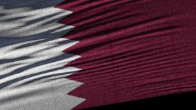 Flag of Qatar. Ideal for sport or any national event. Beautiful textures, 3d flag waving. Closeup 1080p Full HD or 4k video presentation