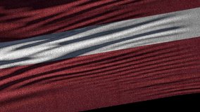 Flag of Latvia. Ideal for sport or any national event. Beautiful textures, 3d flag waving. Closeup 1080p Full HD or 4k video presentation