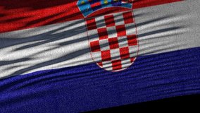 Flag of Croatia. Ideal for sport or any national event. Beautiful textures, 3d flag waving. Closeup 1080p Full HD or 4k video presentation