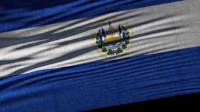 Flag of  El Salvador. Ideal for sport or any national event. Beautiful textures, 3d flag waving. Closeup 1080p Full HD or 4k video presentation