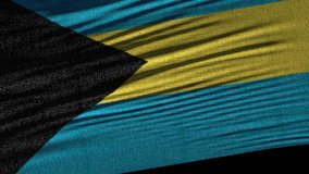 Flag of Bahamas. Ideal for sport or any national event. Beautiful textures, 3d flag waving. Closeup 1080p Full HD or 4k video presentation