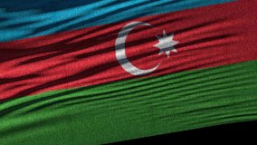 Flag of Azerbaijan. Ideal for sport or any national event. Beautiful textures, 3d flag waving. Closeup 1080p Full HD or 4k video presentation
