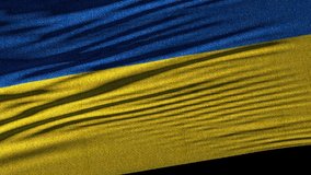 Flag of Ukraine. Ideal for sport or any national event. Beautiful textures, 3d flag waving. Closeup 1080p Full HD or 4k video presentation