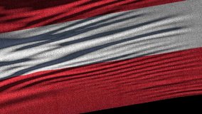 Flag of Austria. Ideal for sport or any national event. Beautiful textures, 3d flag waving. Closeup 1080p Full HD or 4k video presentation