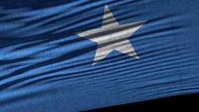Flag of Somalia. Ideal for sport or any national event. Beautiful textures, 3d flag waving. Closeup 1080p Full HD or 4k video presentation