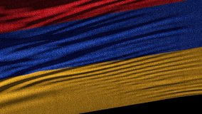 Flag of Armenia. Ideal for sport or any national event. Beautiful textures, 3d flag waving. Closeup 1080p Full HD or 4k video presentation