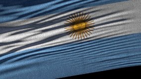 Flag of Argentina. Ideal for sport or any national event. Beautiful textures, 3d flag waving. Closeup 1080p Full HD or 4k video presentation