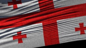 Flag of Georgia. Ideal for sport or any national event. Beautiful textures, 3d flag waving. Closeup 1080p Full HD or 4k video presentation