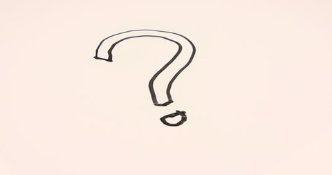 Writing Question Mark with marker