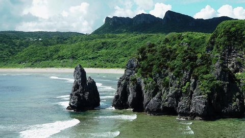 4K footage ,Cape Hedo or Hedo Misaki is the island's northernmost , Okinawa island ,Japan.