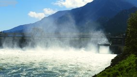 Scenic Bonneville Hydroelectric Dam in Oregon
