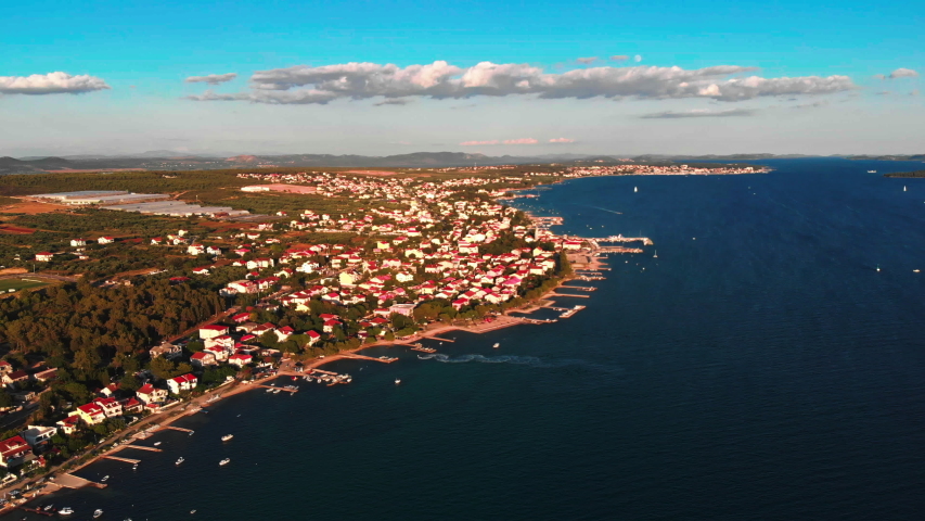 flying up at the Croatian coast