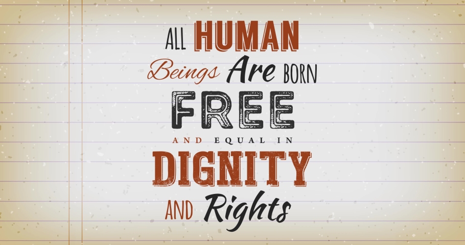 Nieuw Human Rights Quotes Stock Video Footage - 4K and HD Video Clips BN-67