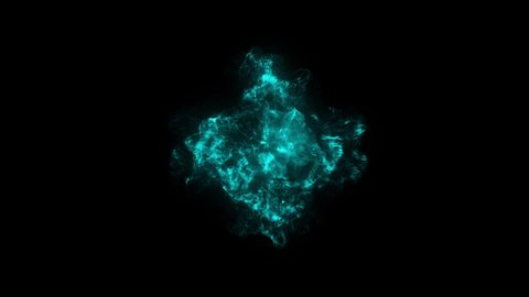 Realistic energy explosion and blasts with black png background. VFX element.