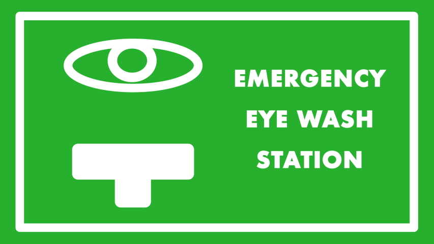 Emergency Eye Wash Station 2D Animation Royalty-Free Stock Footage #1036085777