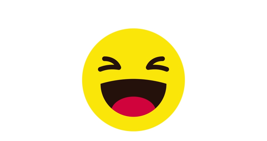 Lol Emoji reaction, icon animation on white background Royalty-Free Stock Footage #1036104896