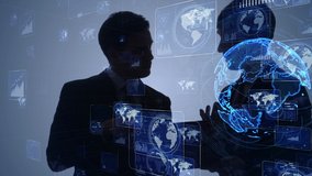 Global communication network concept. GUI (Graphical User Interface). Computer programmer. - Powered by Shutterstock - Get 15% off with code: PIKWIZARD15