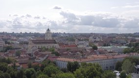 City view of Vilnius from a high point. Unmodified camera color.
