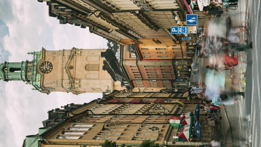 Stockholm, Sweden. Vertical View Of Old Town With Tower Of Storkyrkan - The Great Church Or Church Of St. Nicholas. Stockholm Cathedral Is The Oldest Church In Gamla Stan, The Old Town