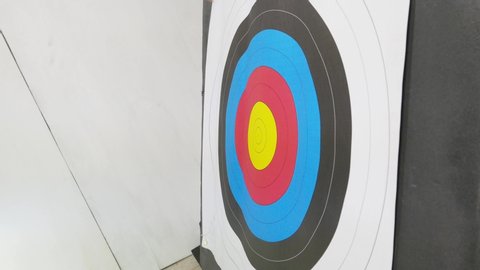 arrows in archery target, success concept, selective focu