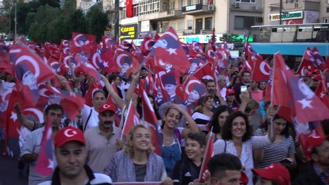 ISTANBUL, TURKEY - AUGUST 30, 2019: Turkey's Victory Day, a national holiday celebrated annually on August 30