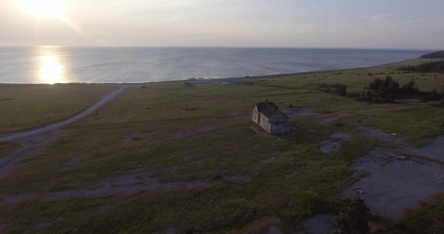 Panoramic View of Abandoned House in Anticosti, Quebec, Canada