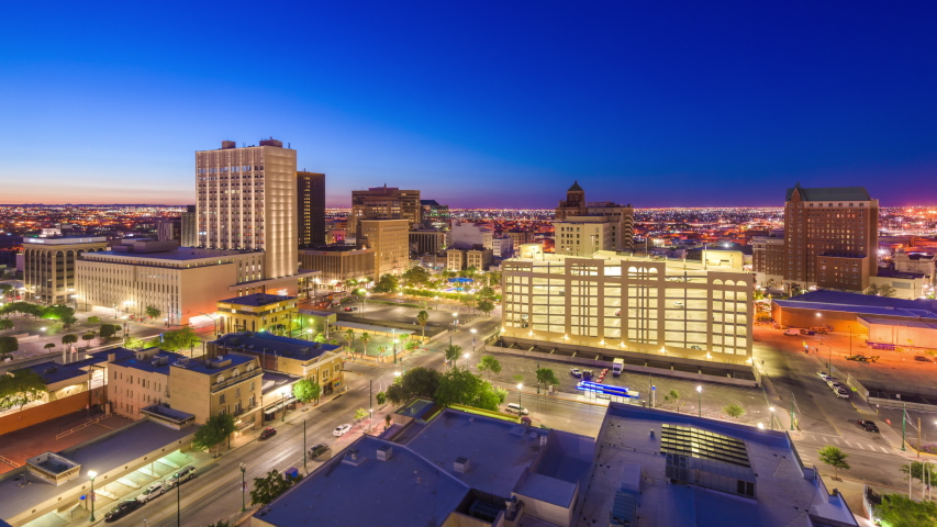 El Paso, Texas, Usa Downtown Stock Footage Video (100% Royalty-free