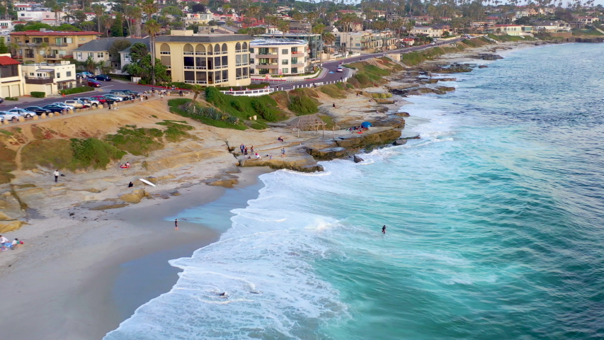 Drone Flying Over Windansea Beach Stock Footage Video 100 Royalty Free Shutterstock