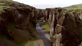 An incredible canyon in Iceland during the summer.