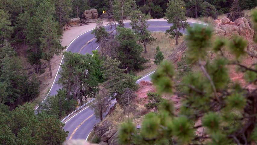 Aerial view of the Flagstaff road in Boulder, Colorado