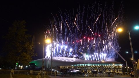 Minsk Belarus salute European Championship, Closing ceremony of the II European Games on June 30 at Dynamo Stadium in Minsk.
