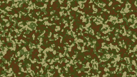 Abstract military green camouflage fabric textured background. Army texture pattern camo in digital art. Soldier uniform concept. Wallpaper Animation in 4k