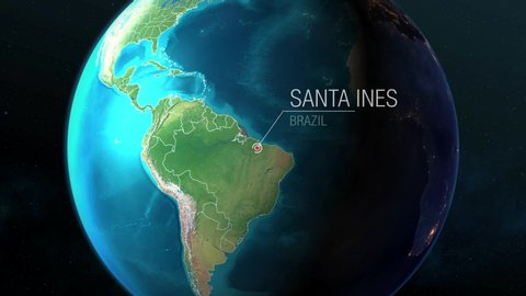 Brazil - Santa Ines - Zooming from space to earth
