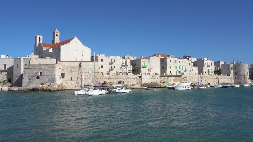 The beautiful waterfront of Giovinazzo, town in the province of Bari, Puglia (Apulia), southern Italy.