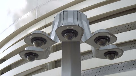 Government Spying on Citizens - Many CCTV Surveillance Cameras in One Spot