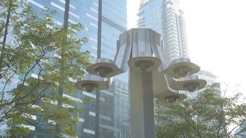 Many Dome CCTV Surveillance Camera in City of Singapore