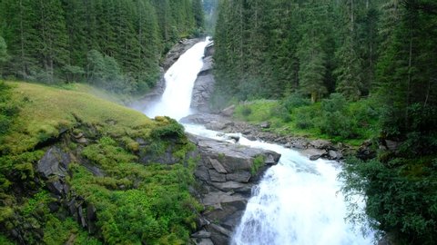 waterfall krimmler waters, salzburg, austria