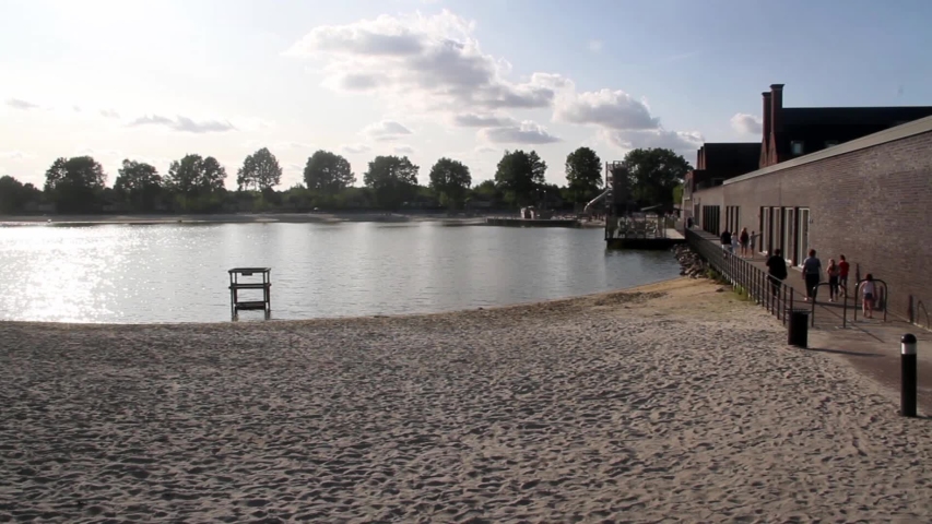 Beautiful landscape view of Beach in Amsterdam Netherlands