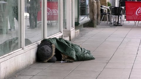 Homeless Sleeping Rough Stock Video Footage 4k And Hd Video Clips Shutterstock