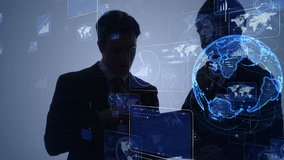 Global communication network concept. GUI (Graphical User Interface). Computer programmer. - Powered by Shutterstock - Get 15% off with code: PIKWIZARD15