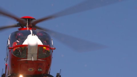 Rescue Helicopter Searches Coast Line