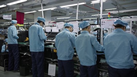 Shenzhen/China  06/29/2019  video   inside iphone factory in china 