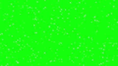 Stars Shine Effect Background On Green Stock Footage Video (100% ...