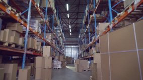 Men goes in storehouse. HD video prores