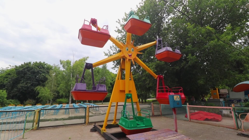 Abandoned leisure park in Tiraspol on a sunny day.
