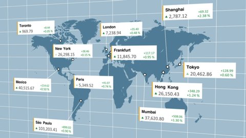 World Global Stock Markets Open Close Stock Footage Video (100% Royalty ...