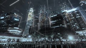 Singapore cityscape with futuristic network connection. Technology concept. Hyperlapse
 - Powered by Shutterstock - Get 15% off with code: PIKWIZARD15